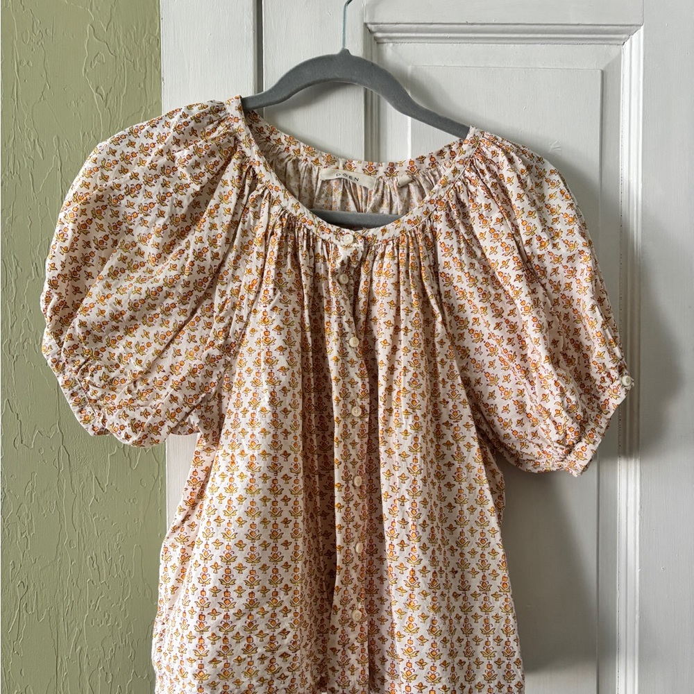 Doen Joyce Floral Block Print Blouse